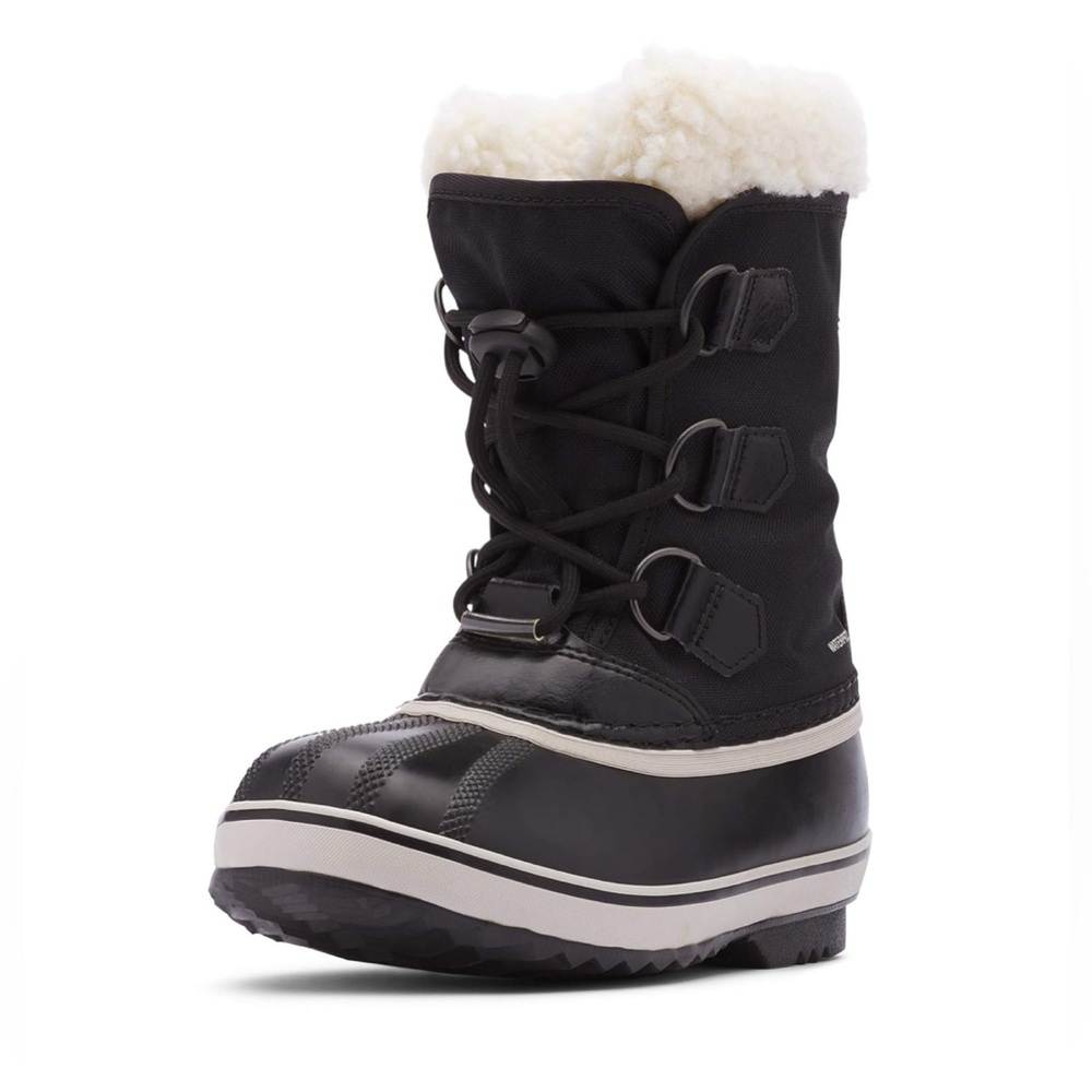 Sorel Kids Black and White Boots - Yoot Pac - size kids 2